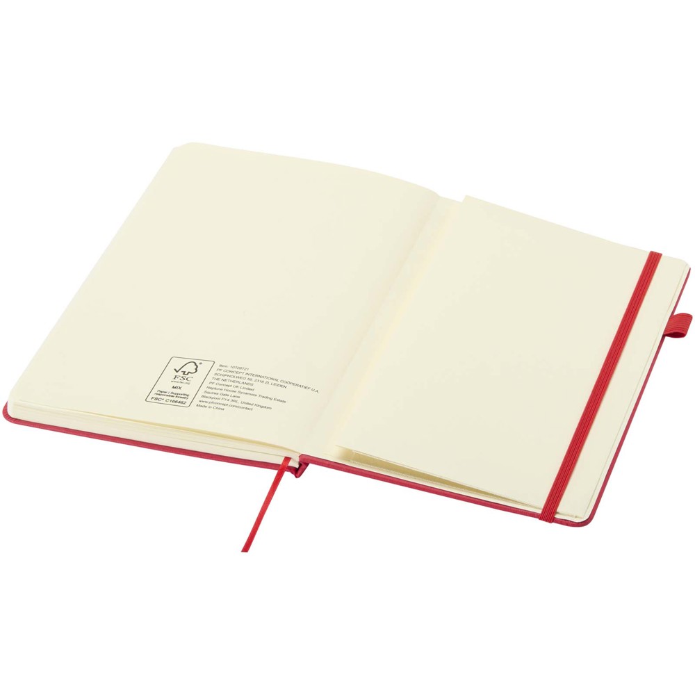 Carnet Liss A5 à couverture rigide en plastique recyclé rouge