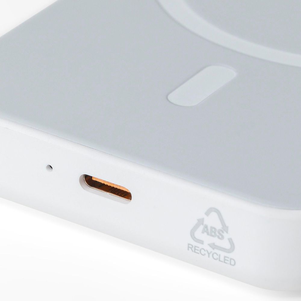 Power bank sans fil en ABS recyclé Miren