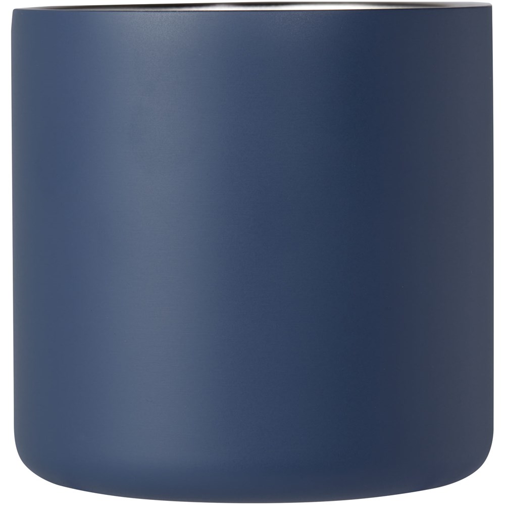 Tasse Bjorn de 360 ml en acier inoxydable recyclé certifiée RCS avec isolation sous vide et couche de cuivre Bleu foncé