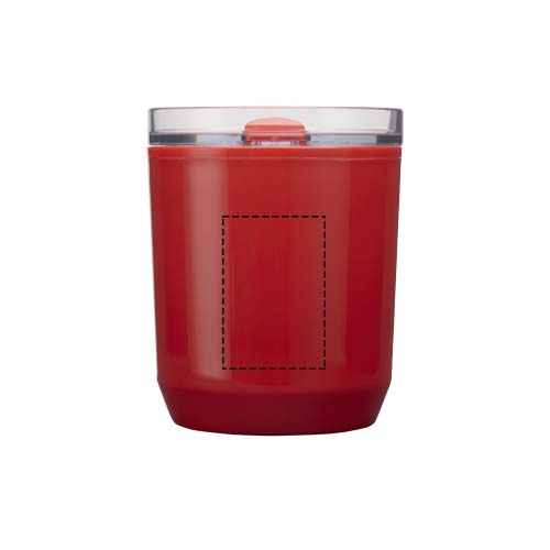 Gobelet Hudson double paroi en plastique recyclé de 180 ml rouge