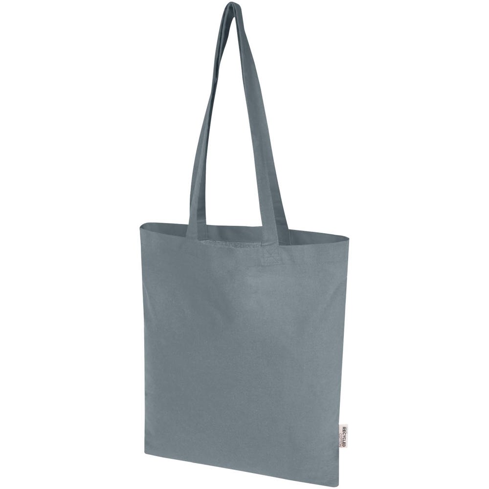 Madras Blend 140 g/m² Tragetasche aus GRS-recycelter Baumwolle 7L grau