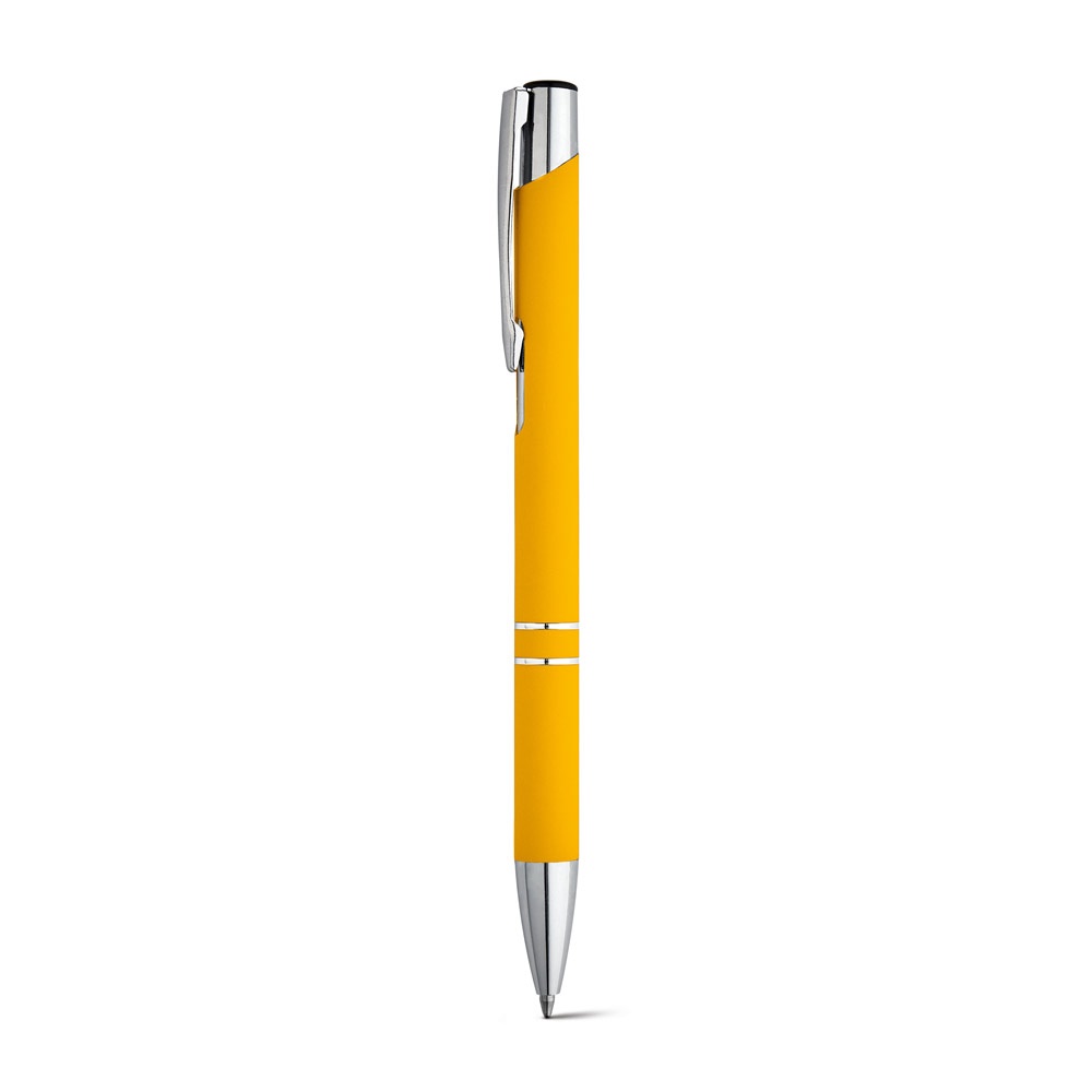 BETA SOFT Stylo en aluminium avec finition en caoutchouc Jaune