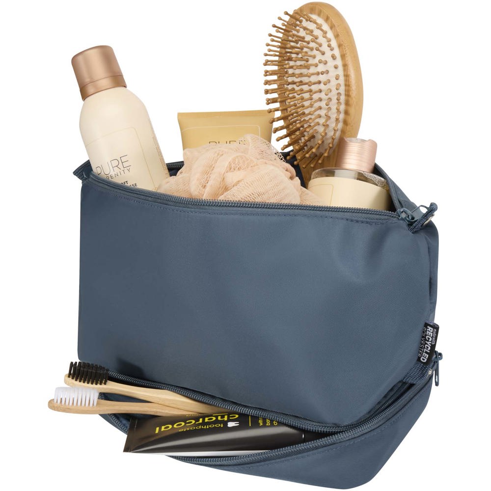 Sac de toilette de voyage Trip Aware™ de 6 L en matériaux recyclés Hale Blue