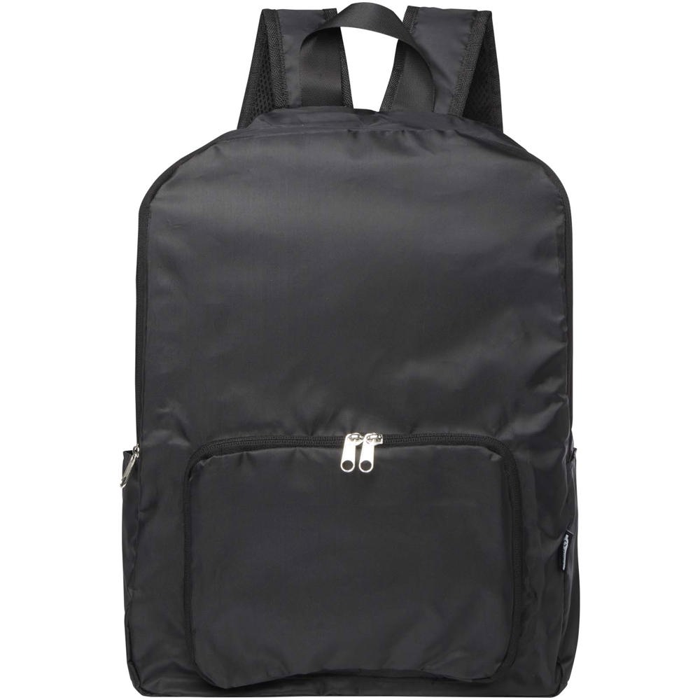 EcoFold faltbarer RPET Rucksack 15 L Schwarz
