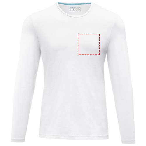 T-shirt bio manches longues homme Ponoka Blanc