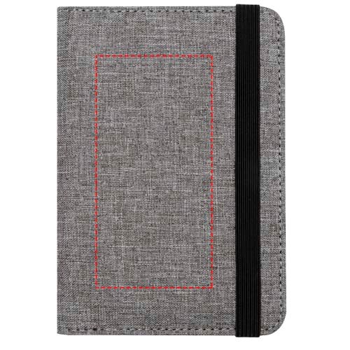 Porte-passeport RFID Ross en rPET certifié GRS Gris