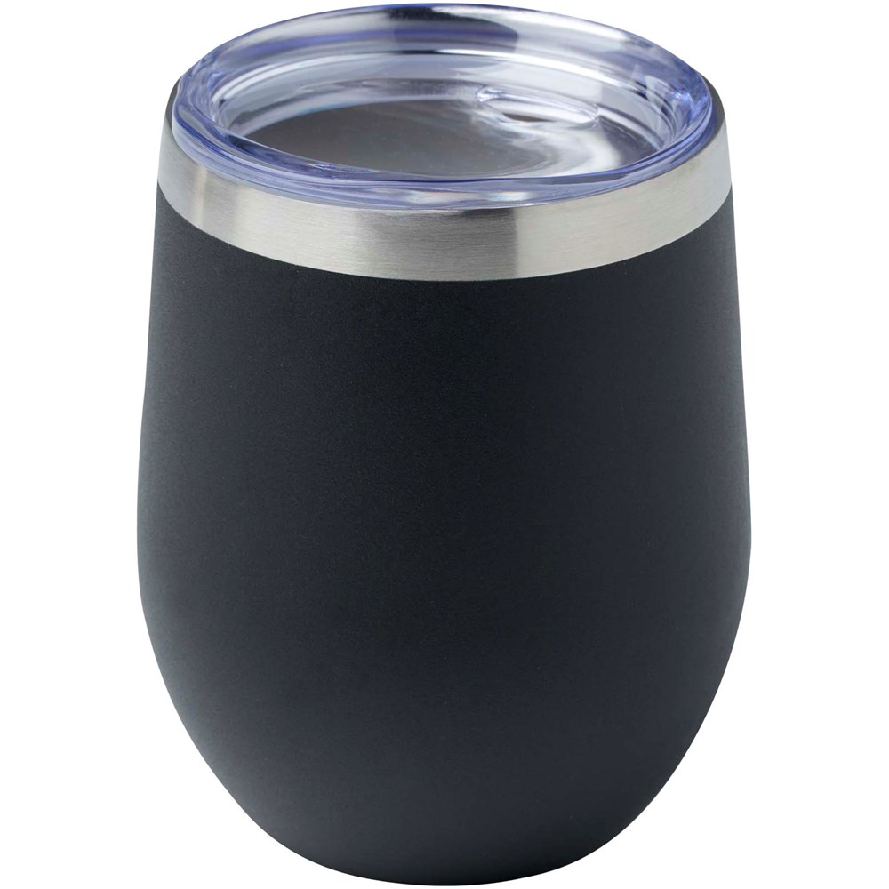 Gobelet isotherme Corzo 350 ml en cuivre inoxydable recyclé certifié RCS Noir
