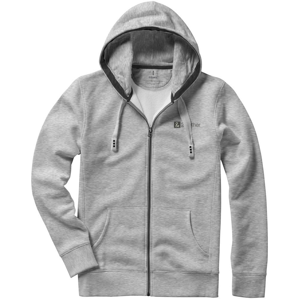 Arora Kapuzensweatjacke für Herren grau meliert