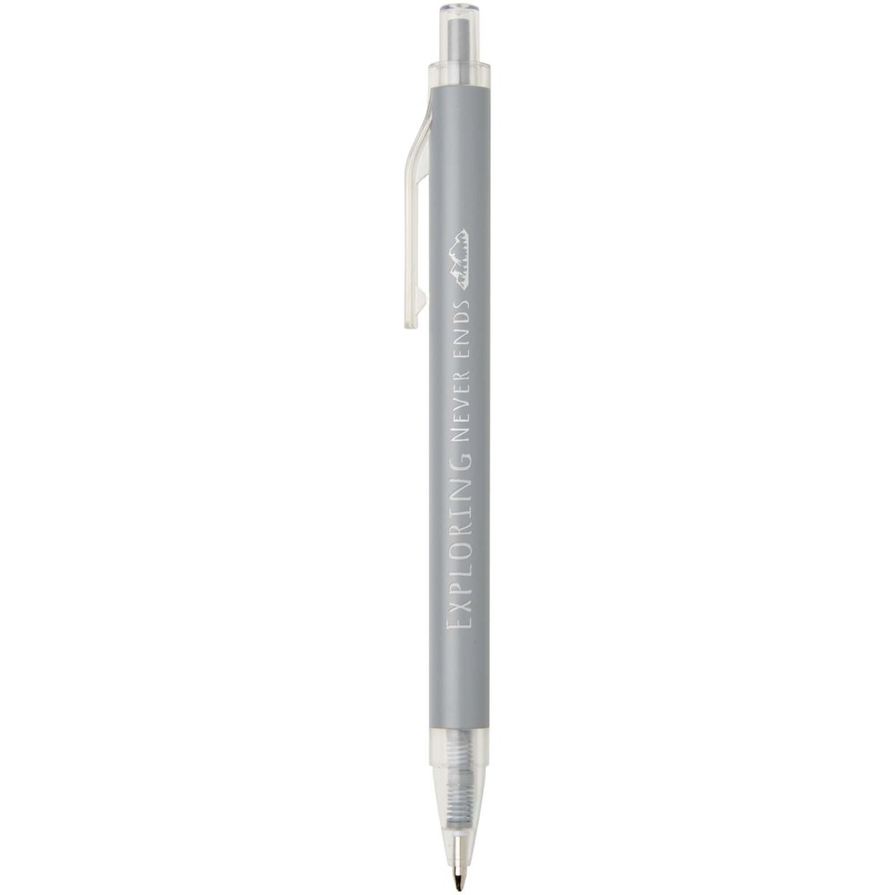Stylo à bille Spectrum en aluminium recyclé (encre bleue) gris