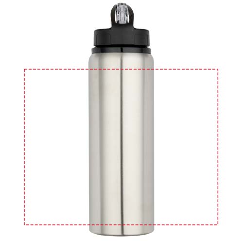 Fitz 800 ml RCS-zertifizierte, einwandige Trinkflasche aus recyceltem Edelstahl grau