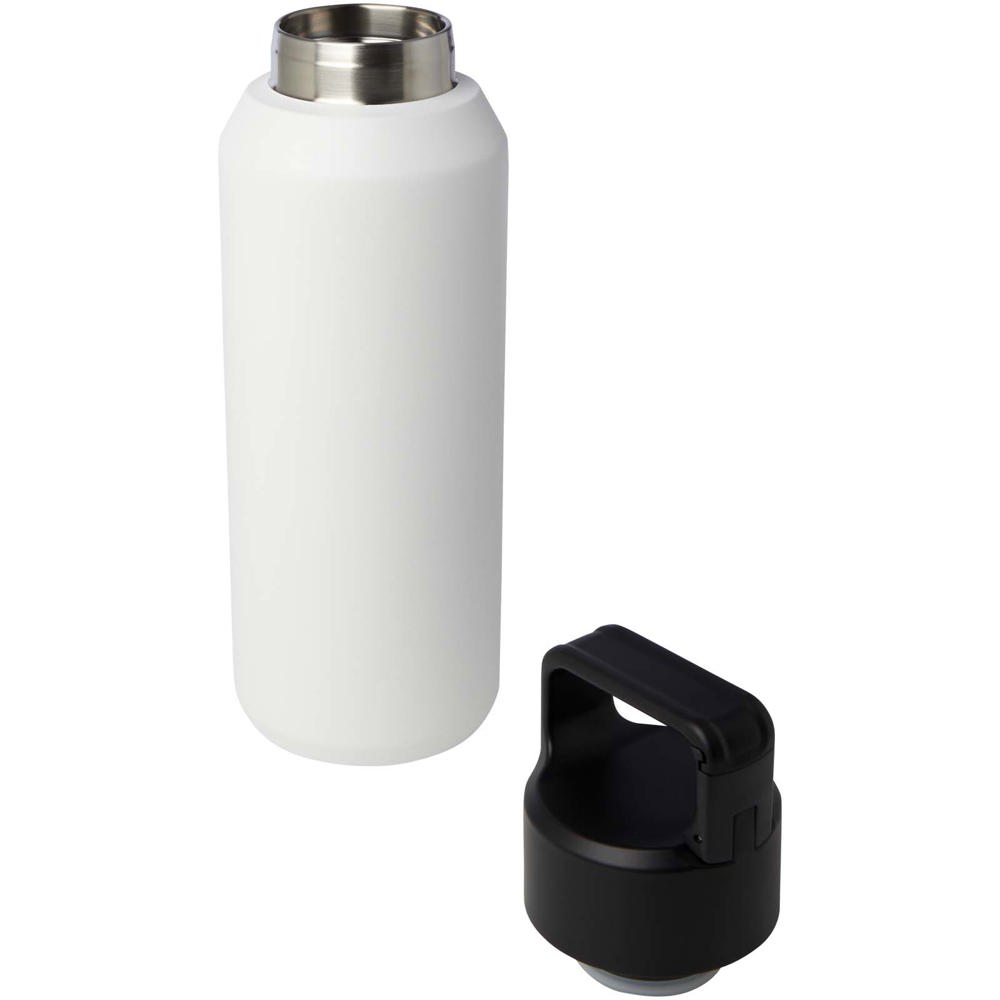 Astra 600 ml RCS-zertifizierte Kupfer-Vakuum Isolierflasche aus recyceltem Edelstahl (Kohlensäure geeignet) weiss