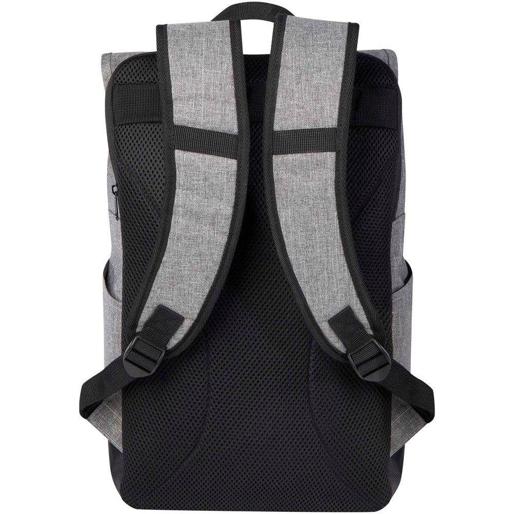 Sac à dos Hoss recyclé GRS avec rabat enroulable pour ordinateur portable de 15,6