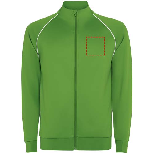 Valier Herren Sweatshirt mit durchgehendem Reissverschluss farngrün