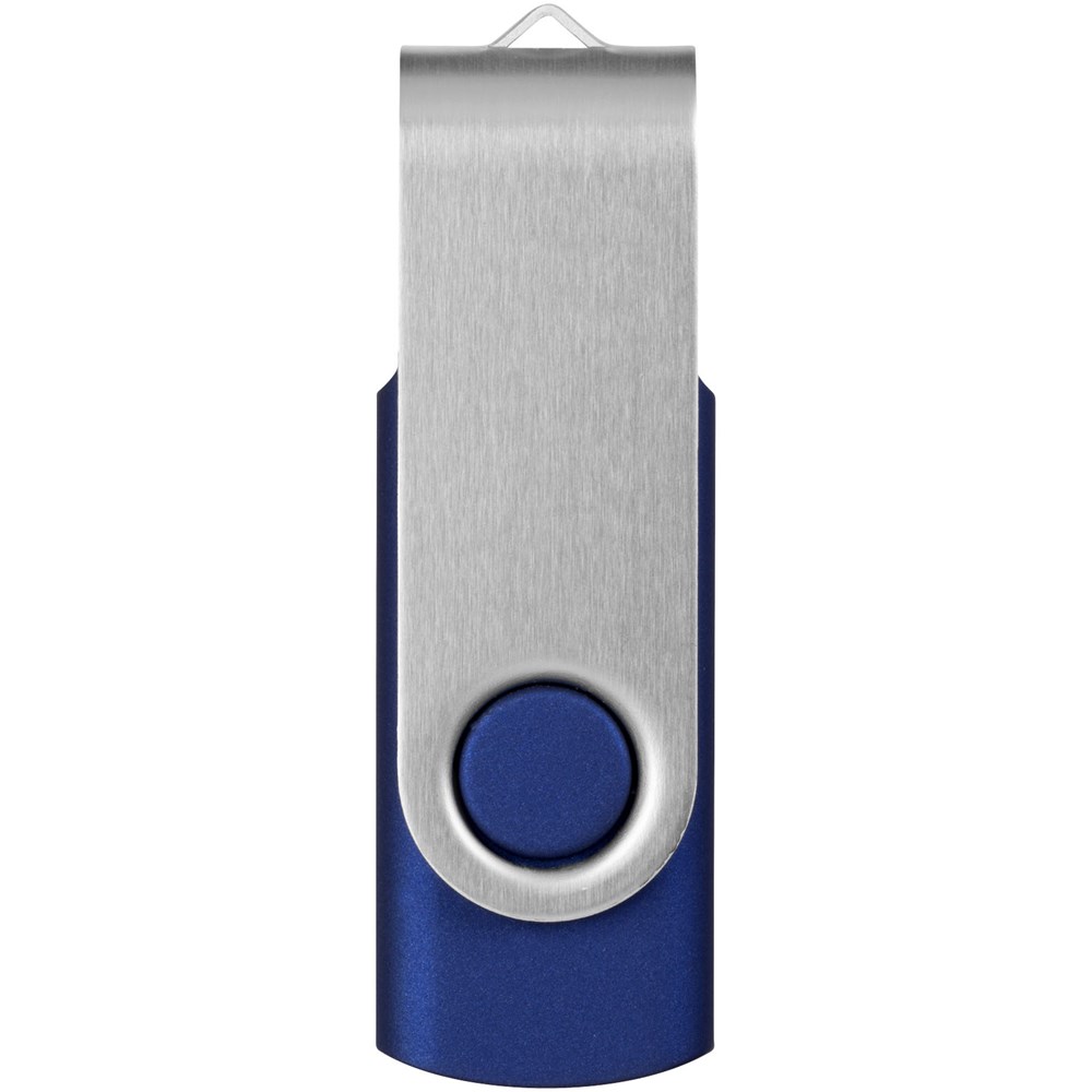 Clé USB 2 Go Rotate-basic Bleu, Argent