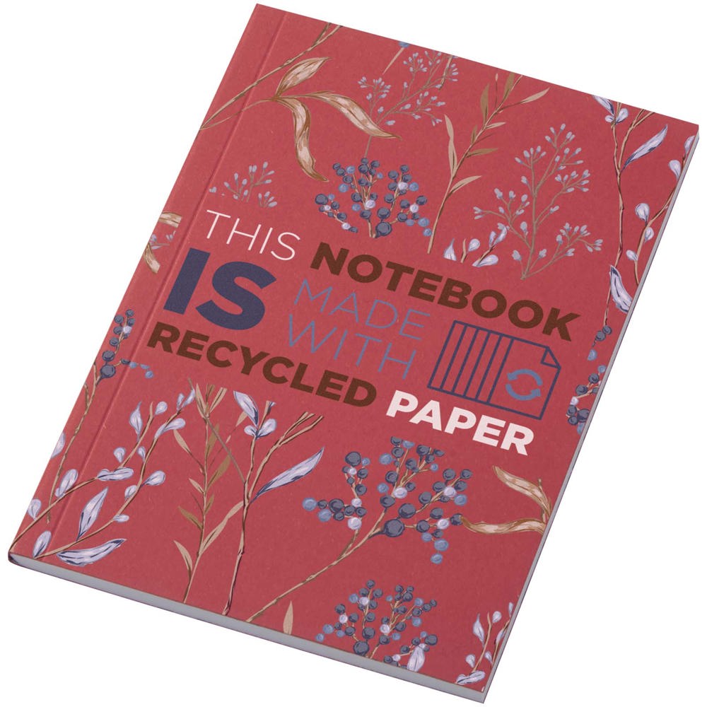 Cahier Novella Austen A6 recyclé à couverture souple de 50 feuilles Rouge