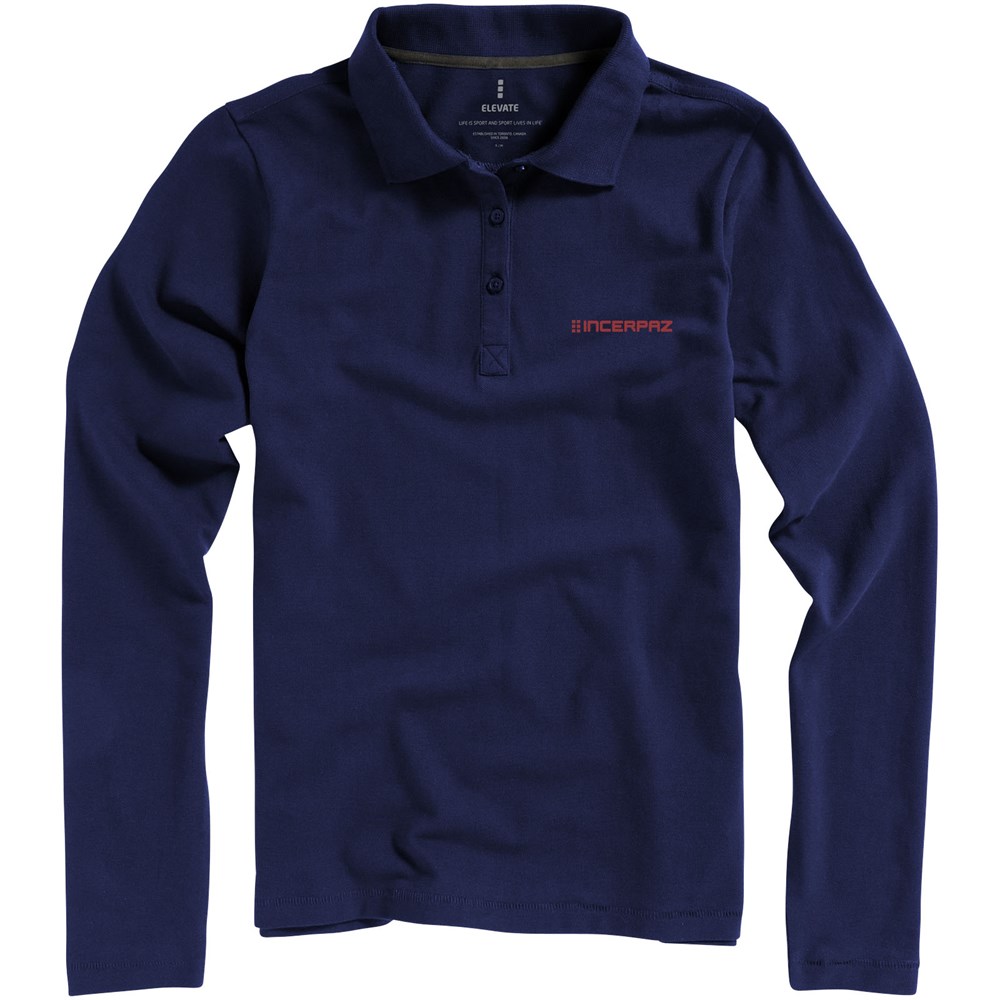 Oakville Langarm Poloshirt für Damen navy