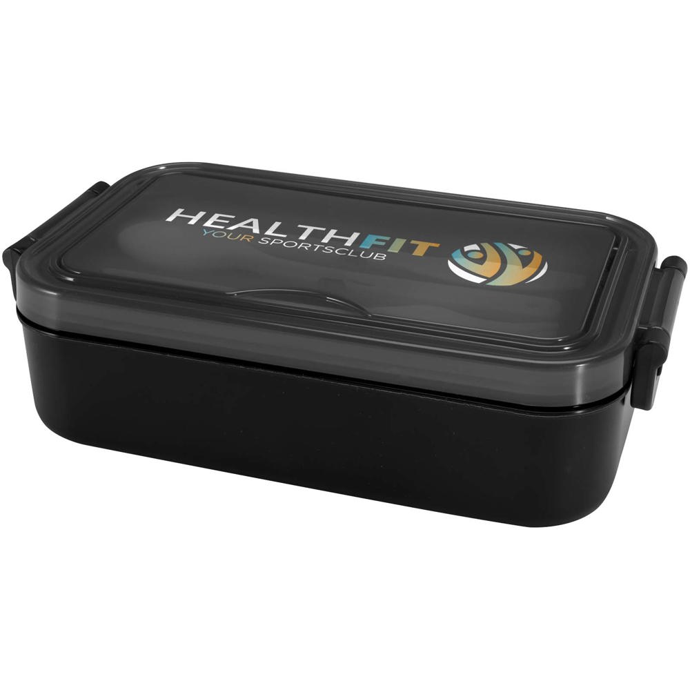 Snappy Lunchbox und Besteckset schwarz