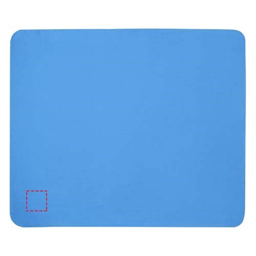 Couverture Willow en polaire RPET certifiée GRS Bleu process