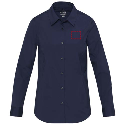 Carnelian Popeline Bluse marineblau