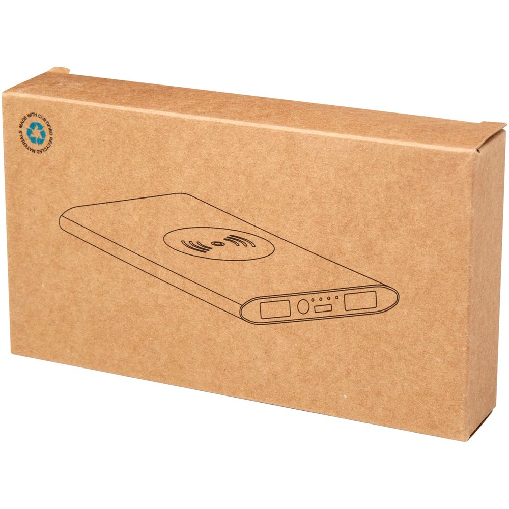 Juice 8000 mAh Typ-C kabellose Powerbank aus recyceltem Aluminium schwarz