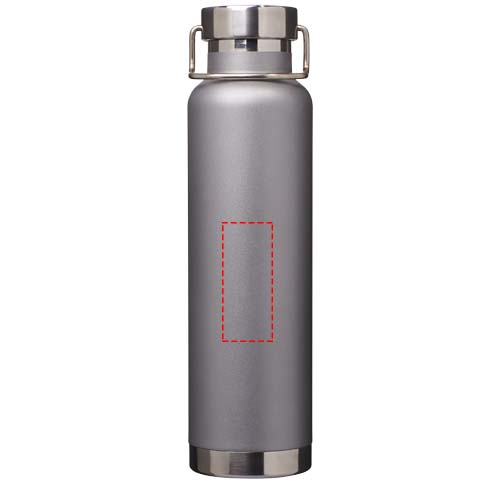 Bouteille avec isolation sous vide Astra de 650 ml en cuivre et acier inoxydable recyclé certifié RCS Gris