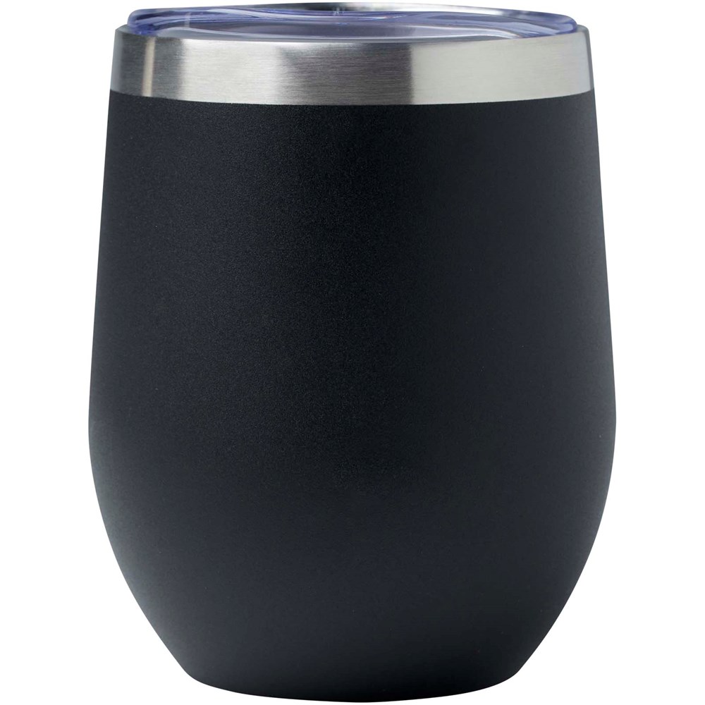 Gobelet isotherme Corzo 350 ml en cuivre inoxydable recyclé certifié RCS Noir