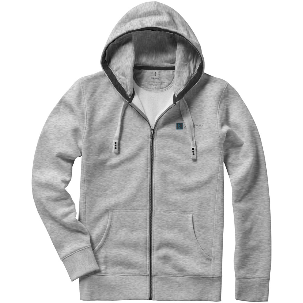 Arora Kapuzensweatjacke für Herren grau meliert