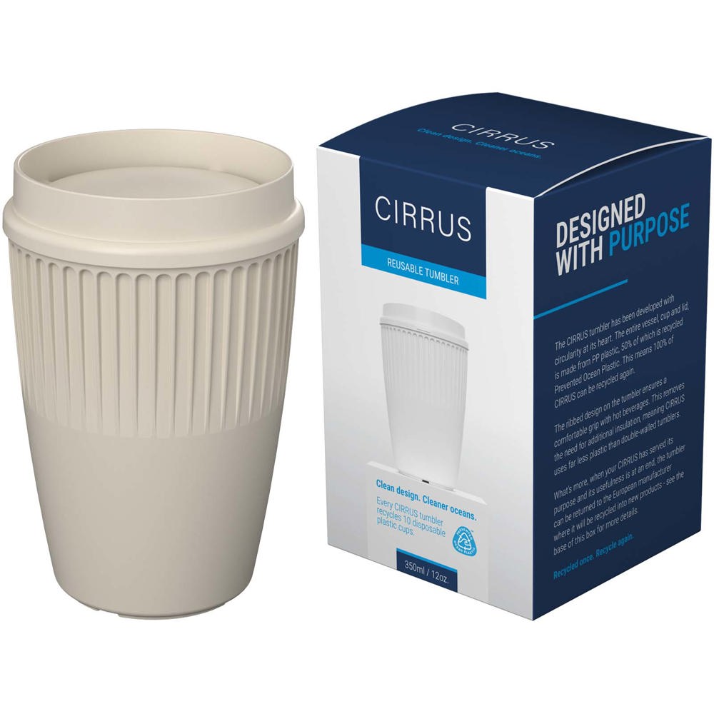 Gobelet Cirrus POP de 350 ml avec couvercle 360° Grès