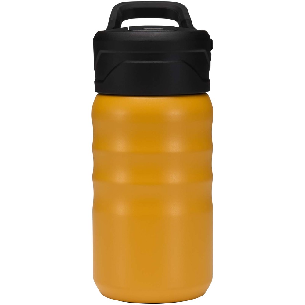 Gourde de sport Knox 350 ml en acier inoxydable à double paroi recyclé RCS avec paille rabattable Jaune
