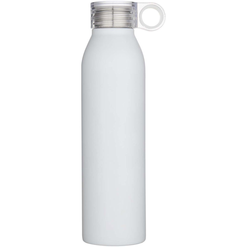 Bouteille d’eau Grom de 650 ml en acier inoxydable recyclé certifié RCS Blanc