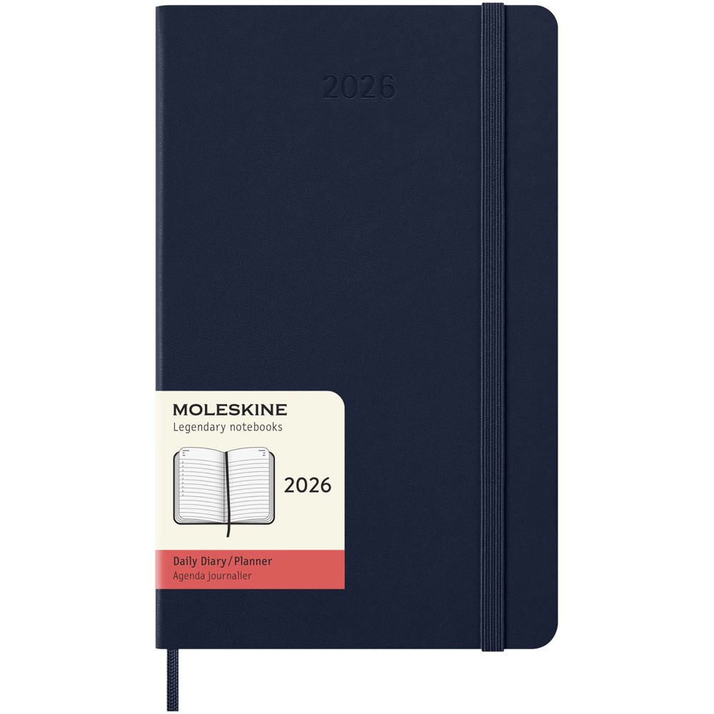 Agenda L quotidien 12 mois Moleskine à couverture rigide Bleu saphir