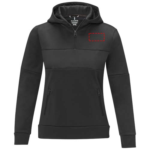 Sweat à capuche anorak à demi zip Sayan pour femme noir