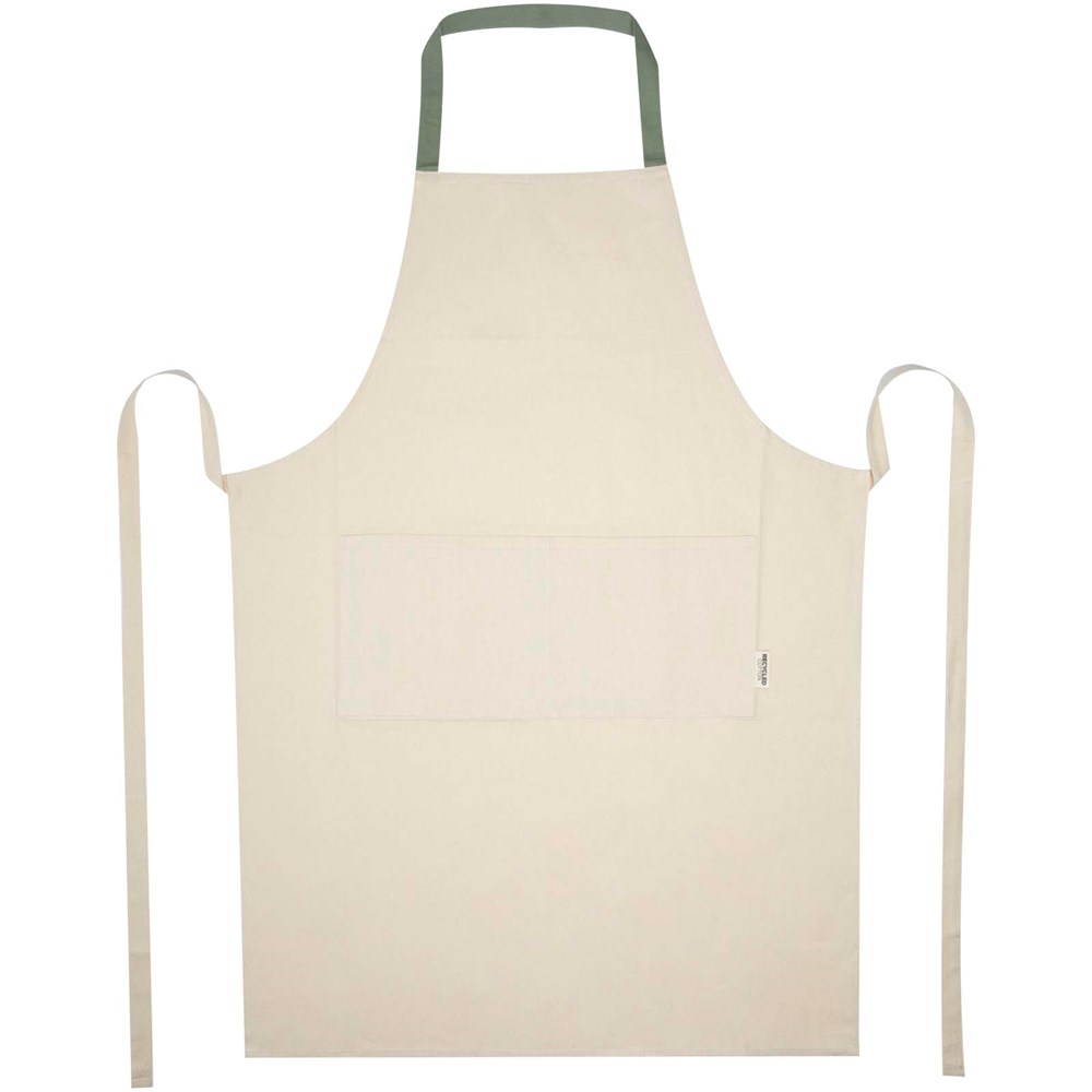 Nia 200 g/m² Schürze aus recycelter Baumwolle heather grün