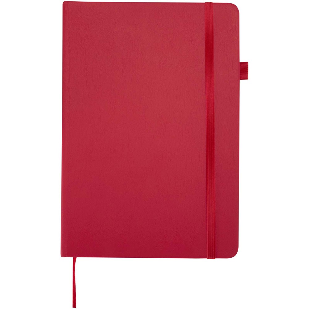 Carnet Liss A5 à couverture rigide en plastique recyclé rouge