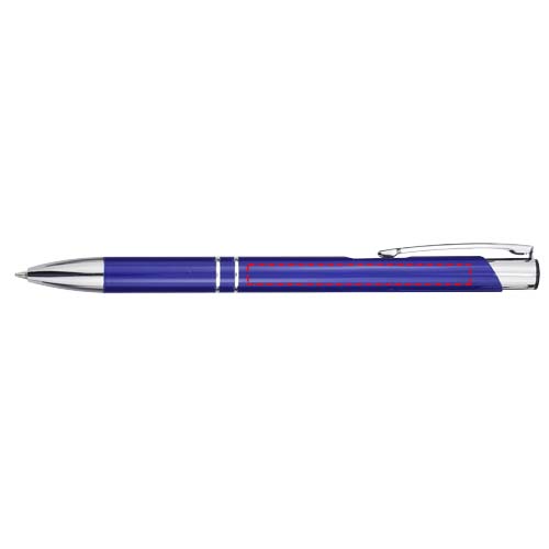 Moneta Druckkugelschreiber aus Aluminium (blaue Mine) royalblau