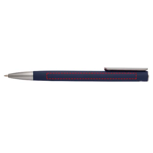 Ziguur Kugelschreiber aus recyceltem Aluminium (blaue Mine) navy