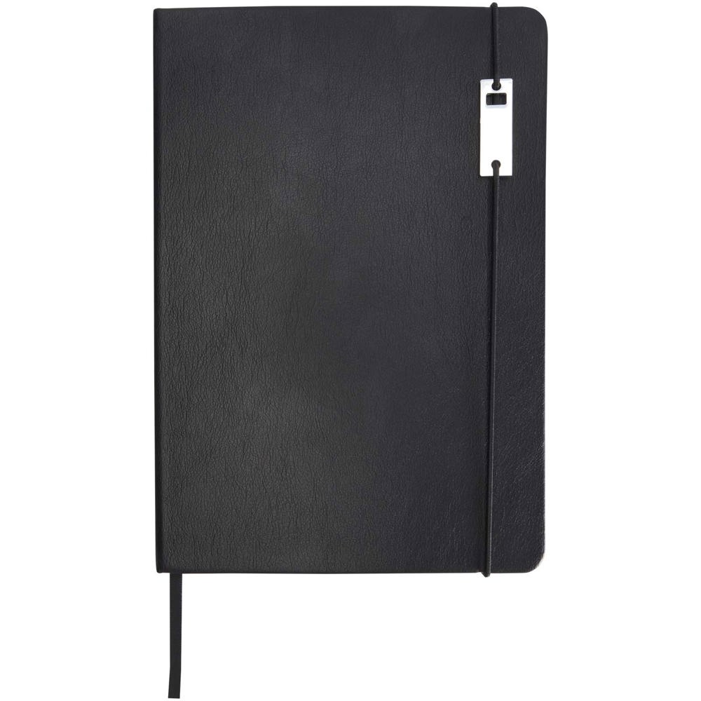 Ensemble carnet à couverture rigide A5 et stylo roller Legato Elegance Noir, Noir
