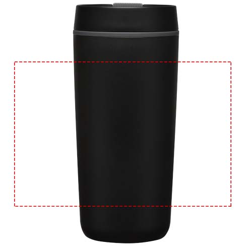 Gobelet en plastique à double paroi Sedona, 480 ml Noir