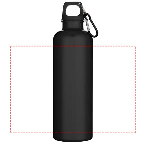 Bouteille d’eau Oregon de 750 ml en plastique recyclé uni certifié RCS avec mousqueton noir