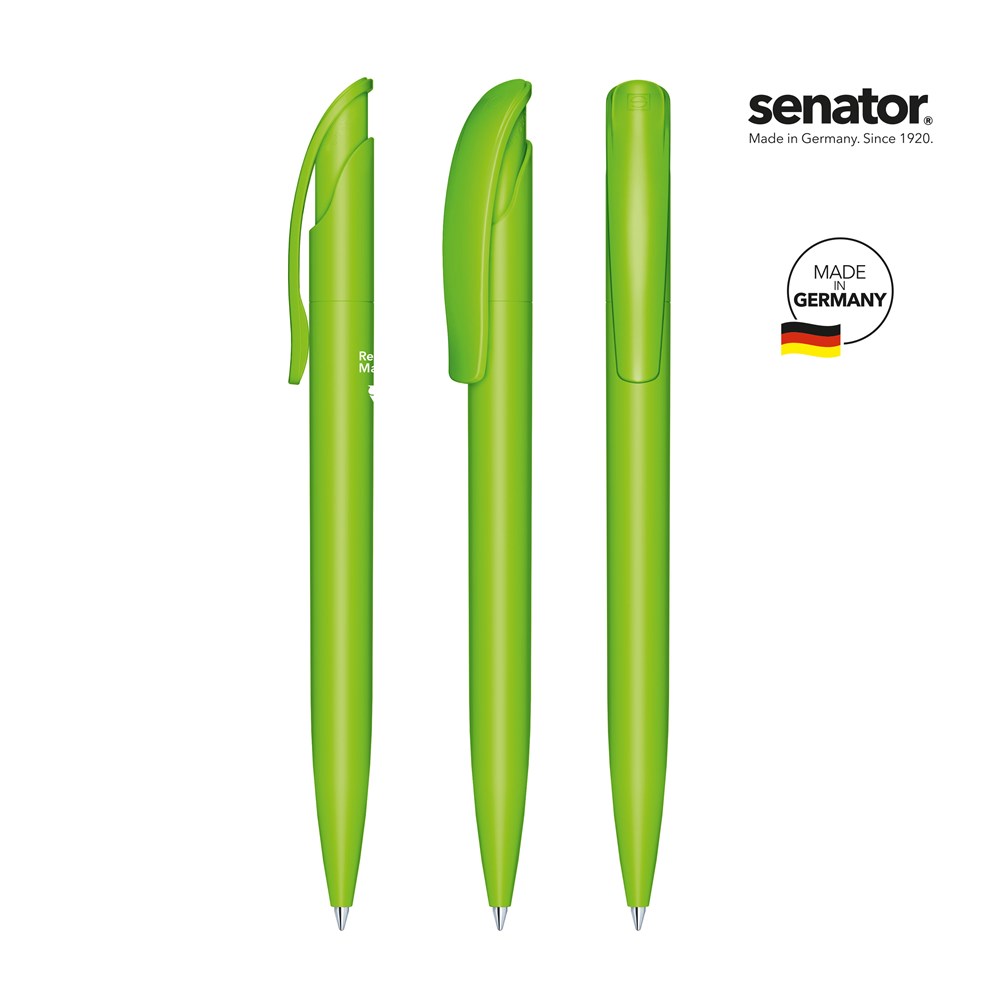senator® Challenger  Matt Recycled Druckkugelschreiber lime green
