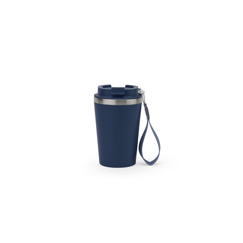 SPITZ Reisebecher aus Edelstahl (90% rSS) mit doppelter Wand und matter Oberfläche 460 ml dunkelblau