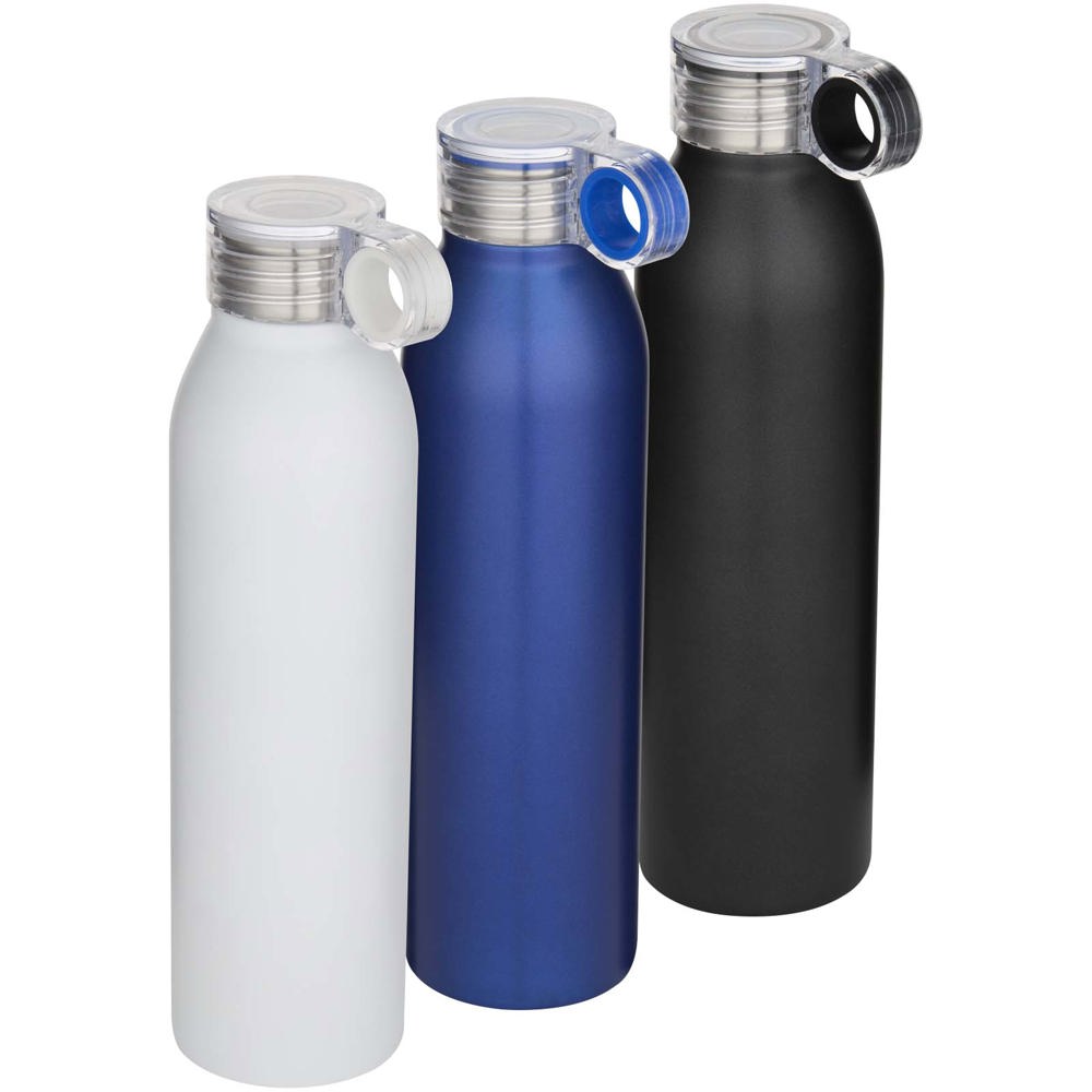 Bouteille d’eau Grom de 650 ml en acier inoxydable recyclé certifié RCS Bleu royal