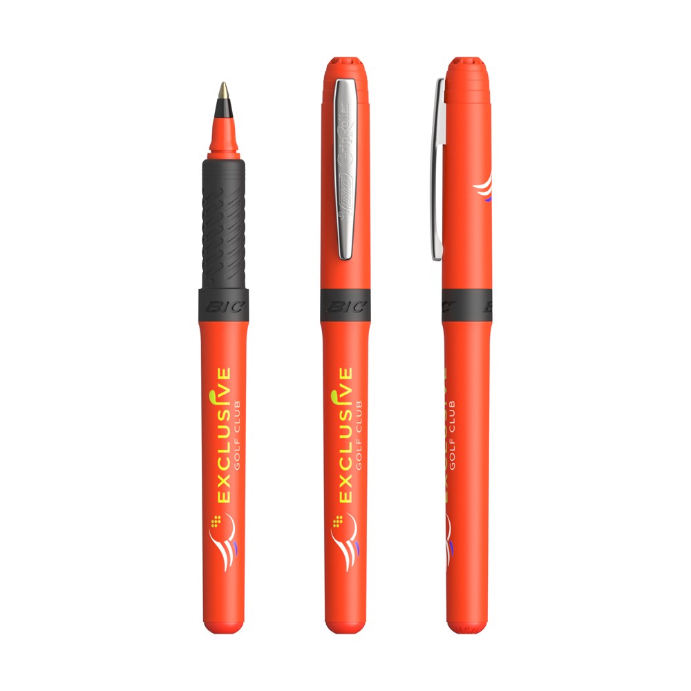 BIC® Grip Roller Orange / Chrom / Schwarze Tinte