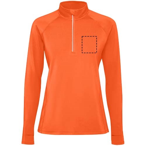 Estambul Half-Zip Sweatshirt für Damen Fire orange