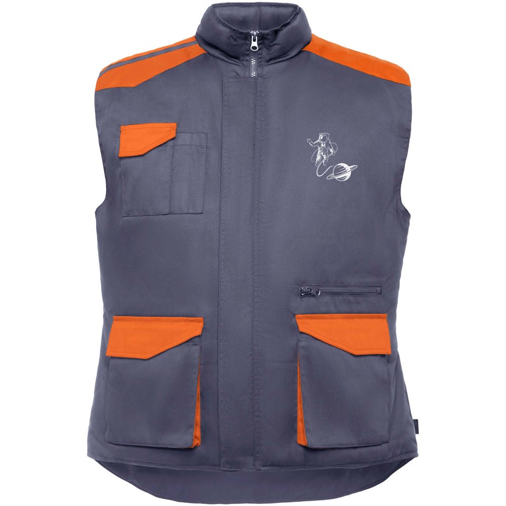 Armada Arbeitsweste mit mehreren Taschen blei, orange
