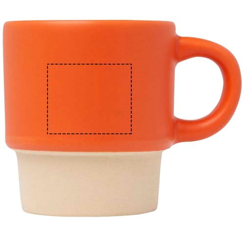 Olympia 130 ml stapelbarer Expresso Becher mit Tonboden Orange