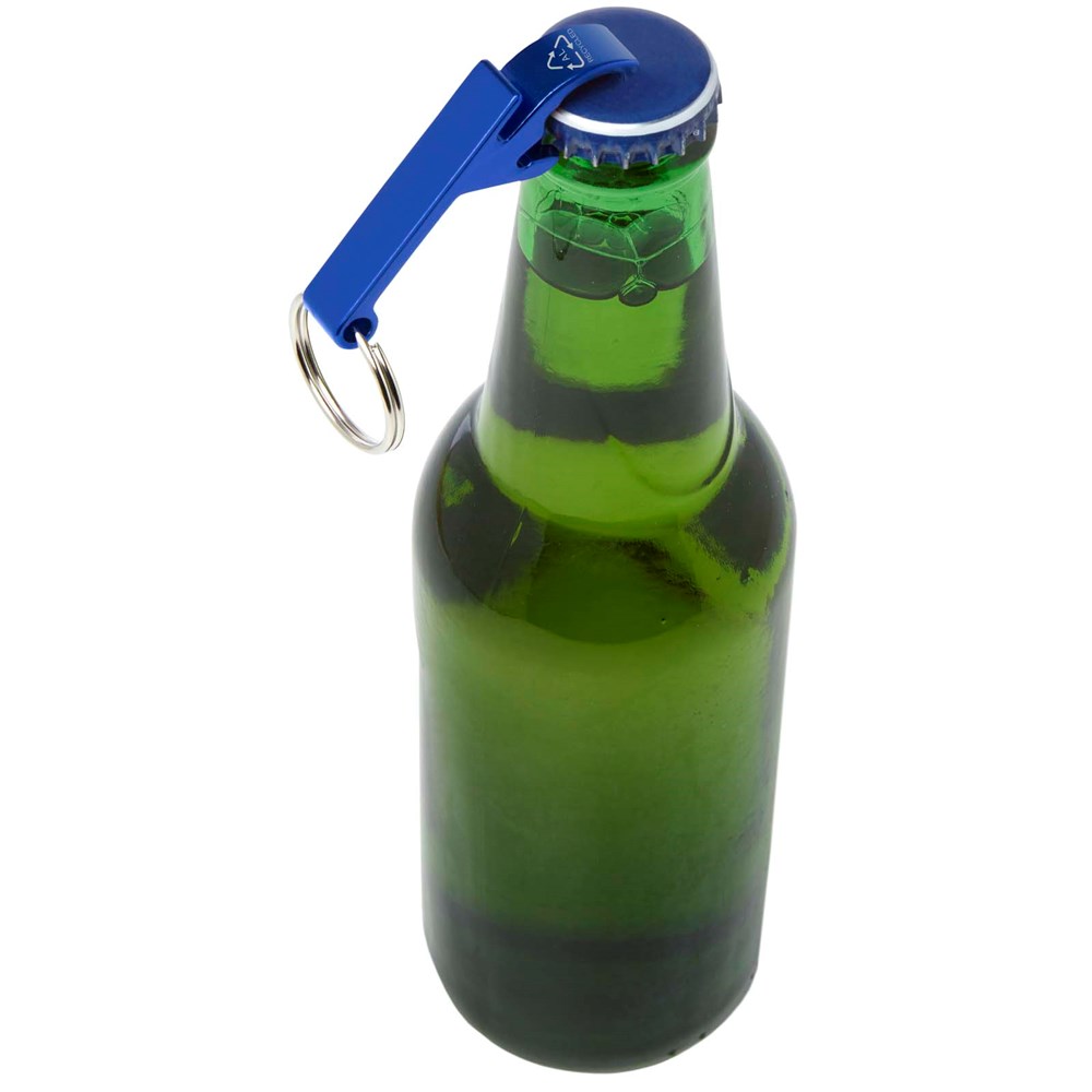 Tao Schlüsselanhänger mit Flaschen- und Dosenöffner aus recyceltem RCS Aluminium royalblau