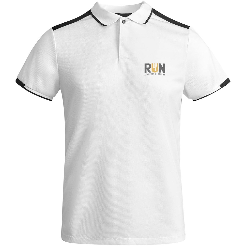 Tamil Sport Poloshirt für Kinder weiss, schwarz