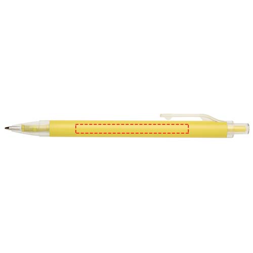Stylo à bille Spectrum en aluminium recyclé (encre bleue) jaune