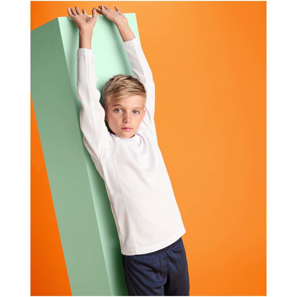 T-shirt de sport de 150 g/m² Montecarlo à manches longues pour enfants Blanc